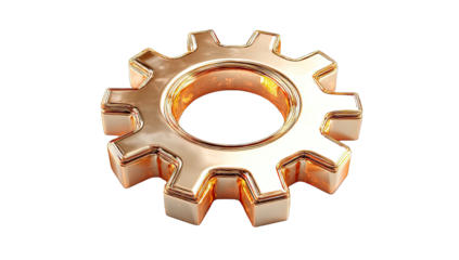 3D rendered copper gear