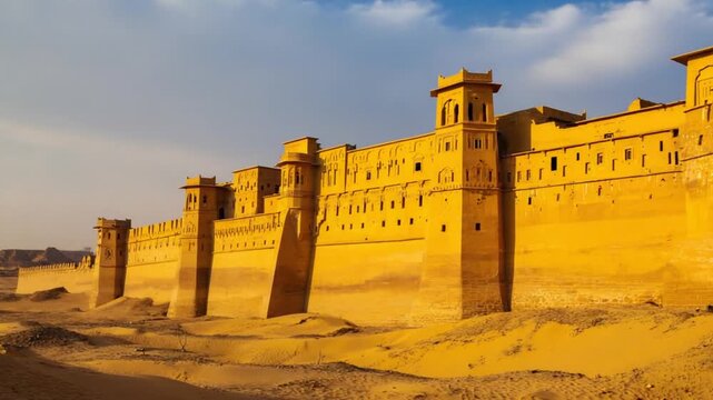 deserted sandstones of jaisalmer fort rajasthan indian landscape video
