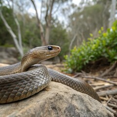 Fototapeta premium a snake on a rock