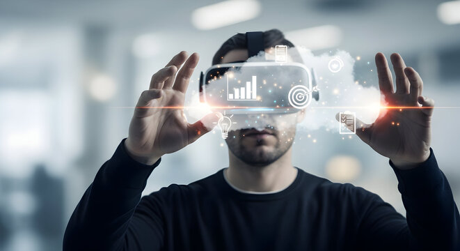 Experience the future of business with immersive VR technology for data visualization and innovative solutions