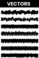 Grunge Border and Frame Vector Set abstract Line and Rough Texture Graphics