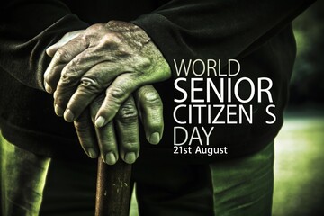 World Senior Citizen's Day, Poster design celebrating world senior citizens day event.