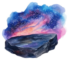 Obraz premium PNG Galaxy star white background tranquility.