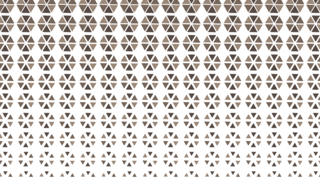 Illustration of brown geometric triangle pattern isolated on transparent background