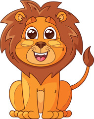 Fototapeta premium Cute lion wild zoo animal