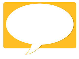 Fototapeta premium Minimal clean chat bubble frame for business presentation, communication banner, and social media marketing use