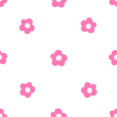 pink flower background, simple pattern with pink flowers 
