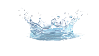 A stylized water splash
