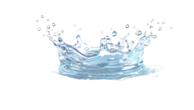 A stylized water splash