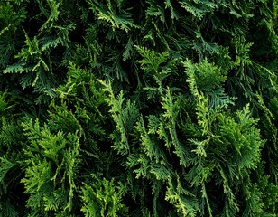 Fototapeta premium Dense evergreen foliage texture