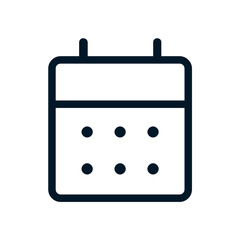 Calendar icon, Vector logo sign, Illustration, shape, design, UX UI icon, editable eps