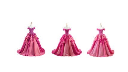 Pink dress on transparent background png