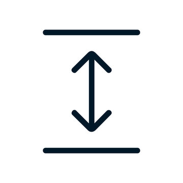 Ceiling height icon, Vector logo sign, Illustration, shape, design, UX UI icon, editable eps