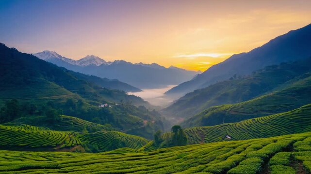 tiger hill sunrise over darjeeling himalayas indian landscape video