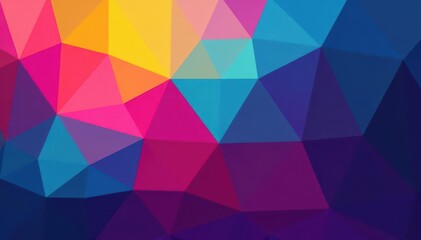 Vibrant overlapping geometric shapes create a dynamic, colorful abstract background , design, geometric pattern