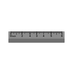 Gray ruler with black markings and numbers on a white background.