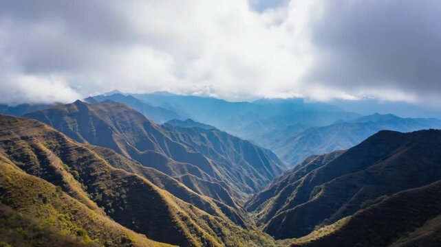 barren hills of tawang arunachal pradesh indian landscape timelapse video