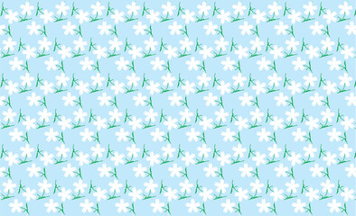 Seamless white color floral pattern