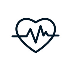 Heartbeat icon, Vector logo sign, Illustration, shape, design, UX UI icon, editable eps