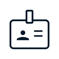 Fototapeta premium ID card icon, Vector logo sign, Illustration, shape, design, UX UI icon, editable eps