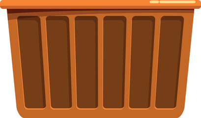 Simple and practical orange plastic shopping basket, ideal for carrying groceries or other items