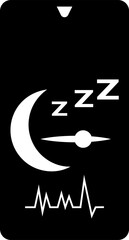 Dark Smartphone with Sleep Quality Icon and Heartbeat