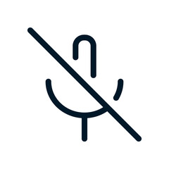 Microphone off icon, Vector logo sign, Illustration, shape, design, UX UI icon, editable eps