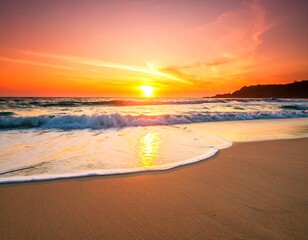 Stunning sunset over the ocean