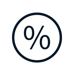 Percentage icon, Vector logo sign, Illustration, shape, design, UX UI icon, editable eps