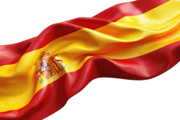Spanish flag in motion.  3D render
