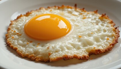 Fried Egg Cooking, Kitchen Table, Food Photography, Home Environment, Close-Up, Halloween Abstract Background