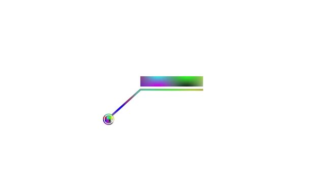 color full Call Out next level copy space. Futuristic HUD Elements. Animation of HUD elements call-out for text on white background.4k video animation .