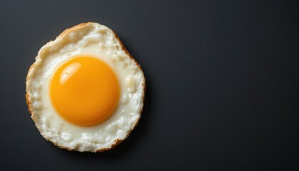 Spooky Fried Egg Art, Dark Setting, Creative Food Photography