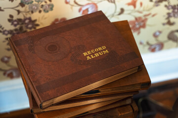 A Vintage Record Album in a Home