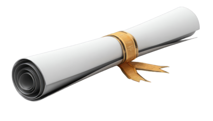Rolled diploma or scroll
