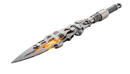 Futuristic, fiery blade
