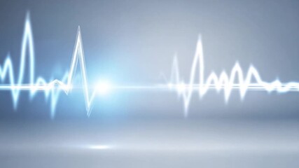 Sound Wave Visual: A graphic representation of an auditory wave pulses with luminous energy. Showcasing the dynamism of sound and technology.