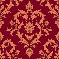 Fototapeta premium Elegant victorian floral seamless pattern for decorative backgrounds