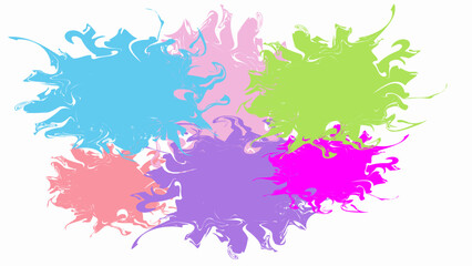 A collection of various multicolored abstract spots. Design elements. Vector illustration.