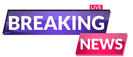 Breaking news lower third banner design with bold typography for television broadcast, online streaming, and live event coverage