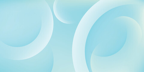 Minimalist banner background, pastel color, green and blue gradations. Circle effect style geometric, abstract background.
