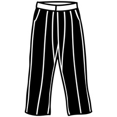 Simple Satin Trousers Vector