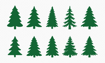 Christmas Trees Pictogram Set