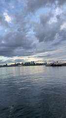 stormy clouds over the sea