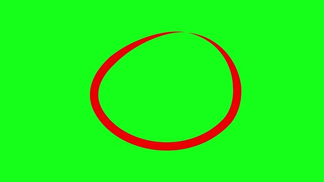 Red Marker Pen Circle with Underline Stroke &ndash; Hand Drawn Doodle Scribble Highlight Effect, Red Highlighter Sketch Stroke, Marker Pen Drawing Style, Transparent Background PNG green Isolated Design 