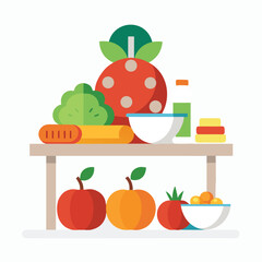 A vibrant collection of fresh, healthy fruits and vegetables