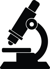 digital microscope silhouette vector art illustration