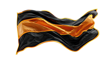 Waving black and orange flag