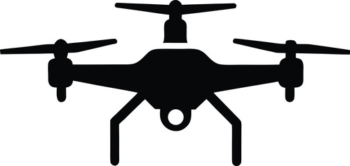drone silhouette vector art illustration