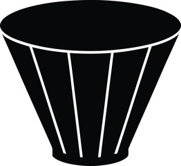 filter paper silhouette vector art illustration